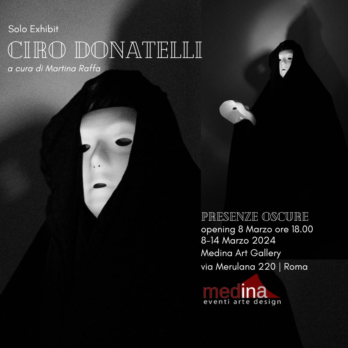 Ciro Donatelli Presenze oscure Medina Art Gallery Roma MeloBox